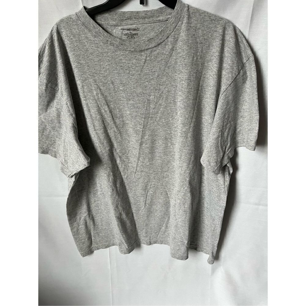Foot Action Gray Basic Tee Shirt Short Sleeve Cotton Blend Gray XL
